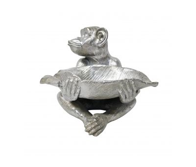 Block and chisel silver monkey bowl