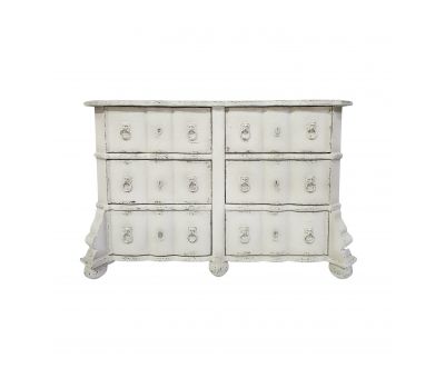 French style chest of drawers white