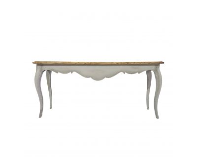 Block and chisel grey server with wood top