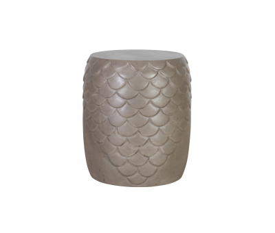 Round stool with scalloped design