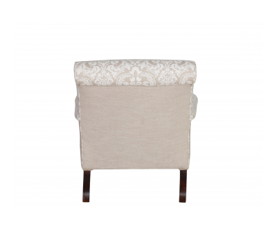 Limited edition armchair in damask cream fabric 