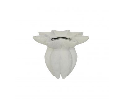 block and chisel white ceramic vase 