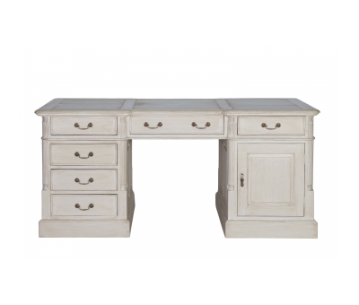 Limited edition office desk with drawers in antique white