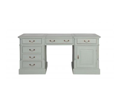 Duck egg painted limited edition office desk with drawers