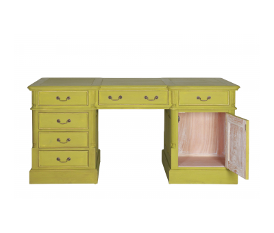 Firle green limited edition office desk with drawers