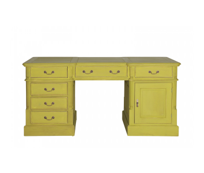 Firle green limited edition office desk with drawers