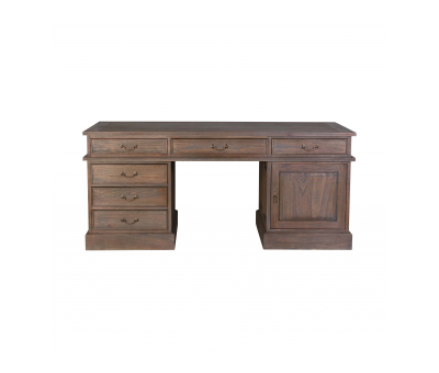 block and chisel partners desk in brown