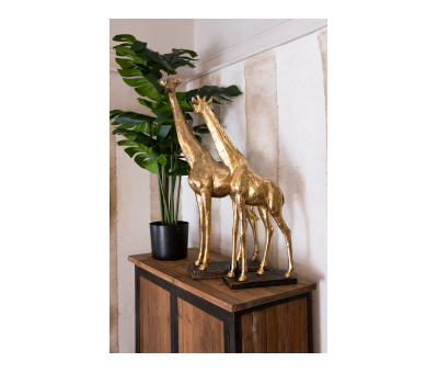 Smaller gold giraffe statue