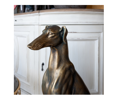 Bronze resin large floor greyhound dog statue