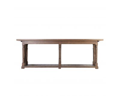 Block & Chisel solid railway oak server with lower shelf