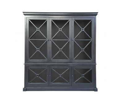 Block and chisel storage cabinet with glass doors