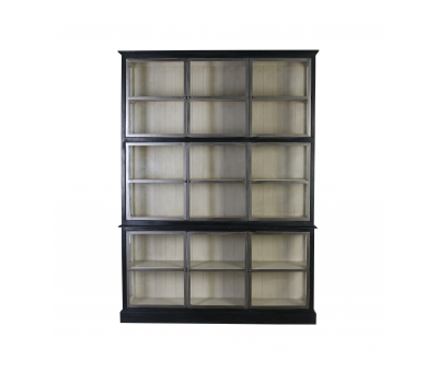 Block & Chisel wooden display cabinet with glass doors