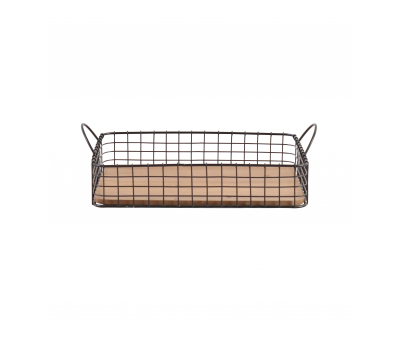 Metal wire frame basket tray