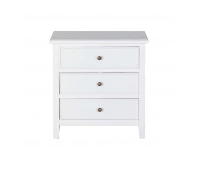 3 drawer Cadby bedside in white 