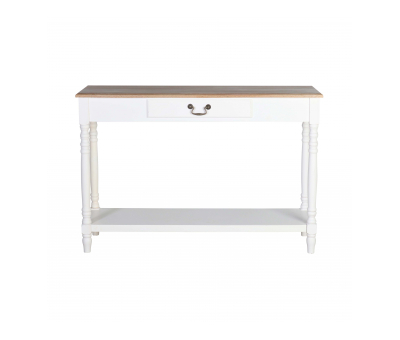 white console with wood top