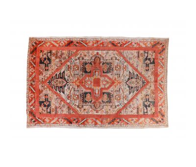 Orange Dhurrie rug Naksha Collection 