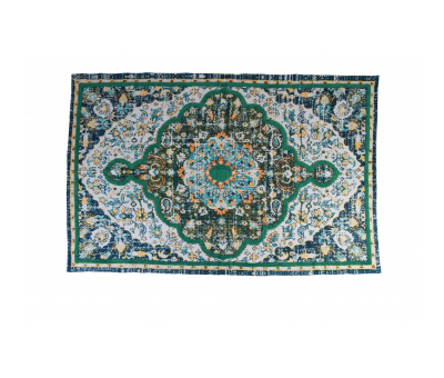 Blue & green dhurrie rug Naksha Collection 
