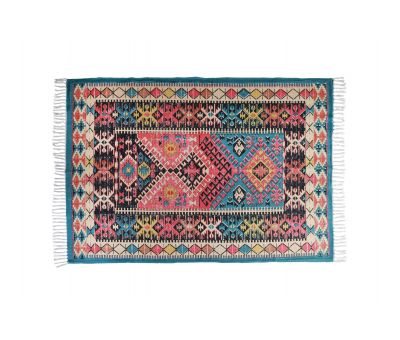 Multi coloured dhurrie rug Naksha Collection 