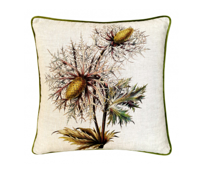 Block & Chisel botanical linen cushion 