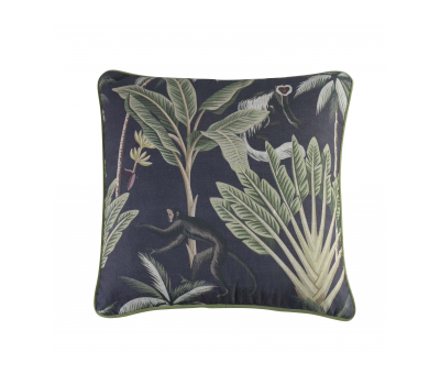 Hillhouse scatter cushion monkeys on charcoal