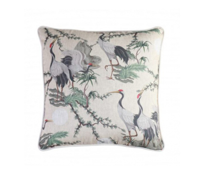 Red Crested Heron Cushion
