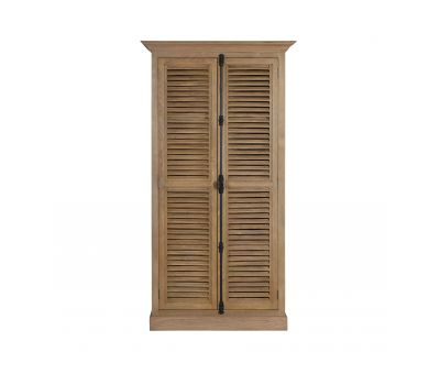 Oak cupboard with louvered doors