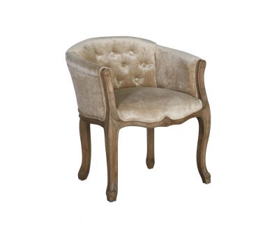 french style boudoir chair in gold velvet Château collection