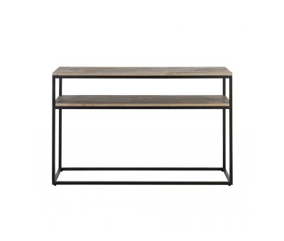 Wood and metal 2 tier console 