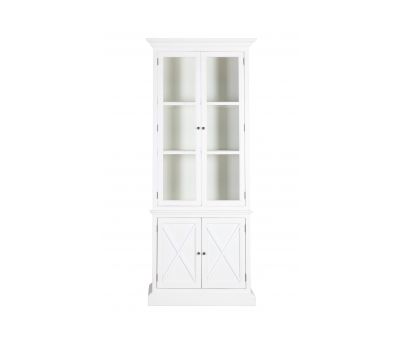 bookcase with storage in white