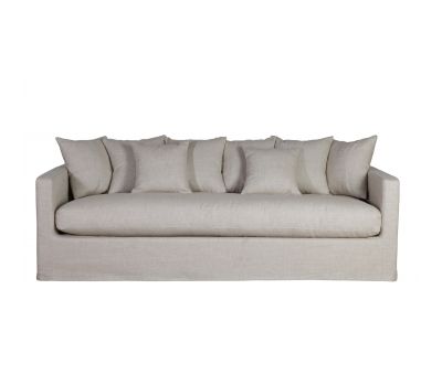 Linen 3 seater sofa with slipcover 