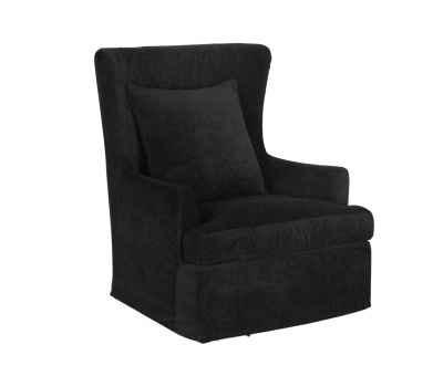 black velvet slipcover wingback chair Château Collection
