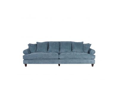 Blue upholstered sofa 