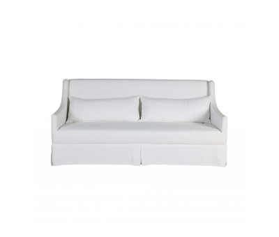 slipcover 2 seater sofa in white 