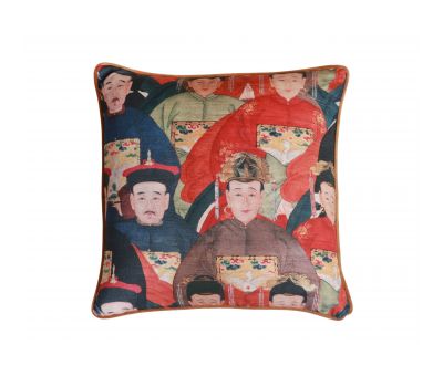 Dynasty cushion Vermillion 