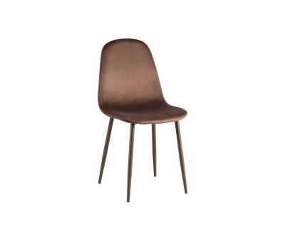 Block & Chisel brown velvet upholstered dining chair