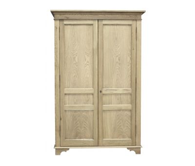 Block & Chisel double door solid weathered oak wardrobe