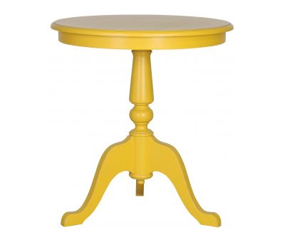 Block & Chisel round yellow lamp table