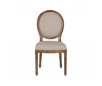  Block & Chisel linen upholstered spa back dining chair