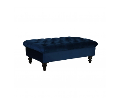 chesterfield deep buttoned ottoman in blue