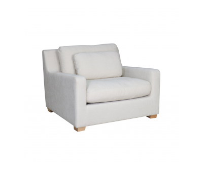 modern 1.5 seater chair in cream