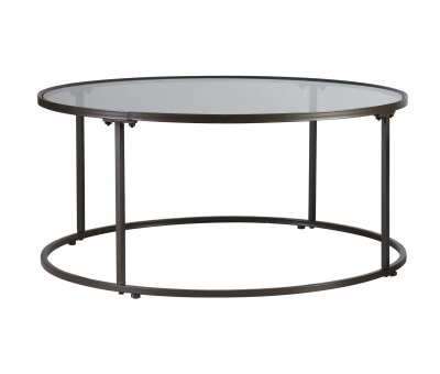metal table with glass top from Block & Chisel