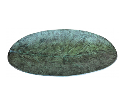 Block & Chisel green aluminium leaf platter