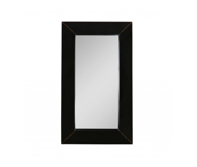 darked metal framed mirror