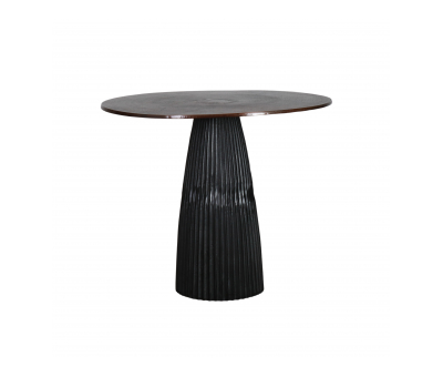 Blackish bronzed metal side table 