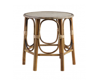 Angelo Side Table - Made from bamboo - coastal, bohemian, round table