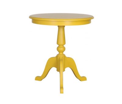 Block & Chisel round yellow lamp table