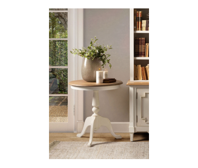 Kent side table weathered oak antique white