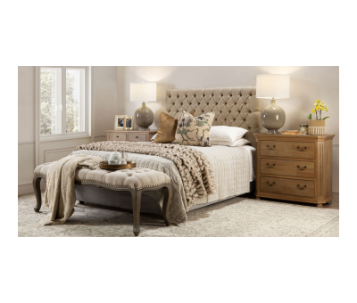 block and chisel deep buttoned bedend