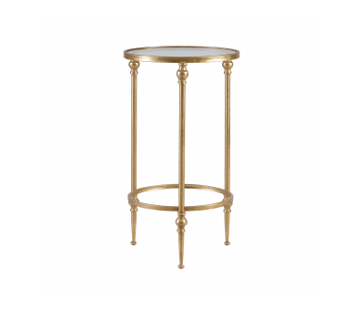 Block & Chisel round old gold side table