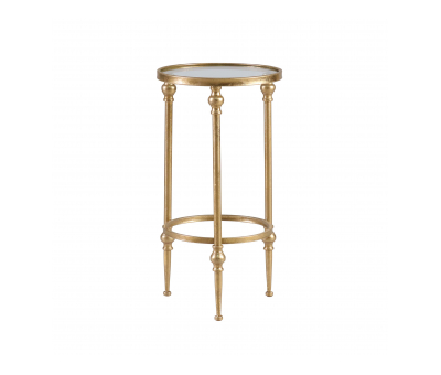 gold side table with mirror top 